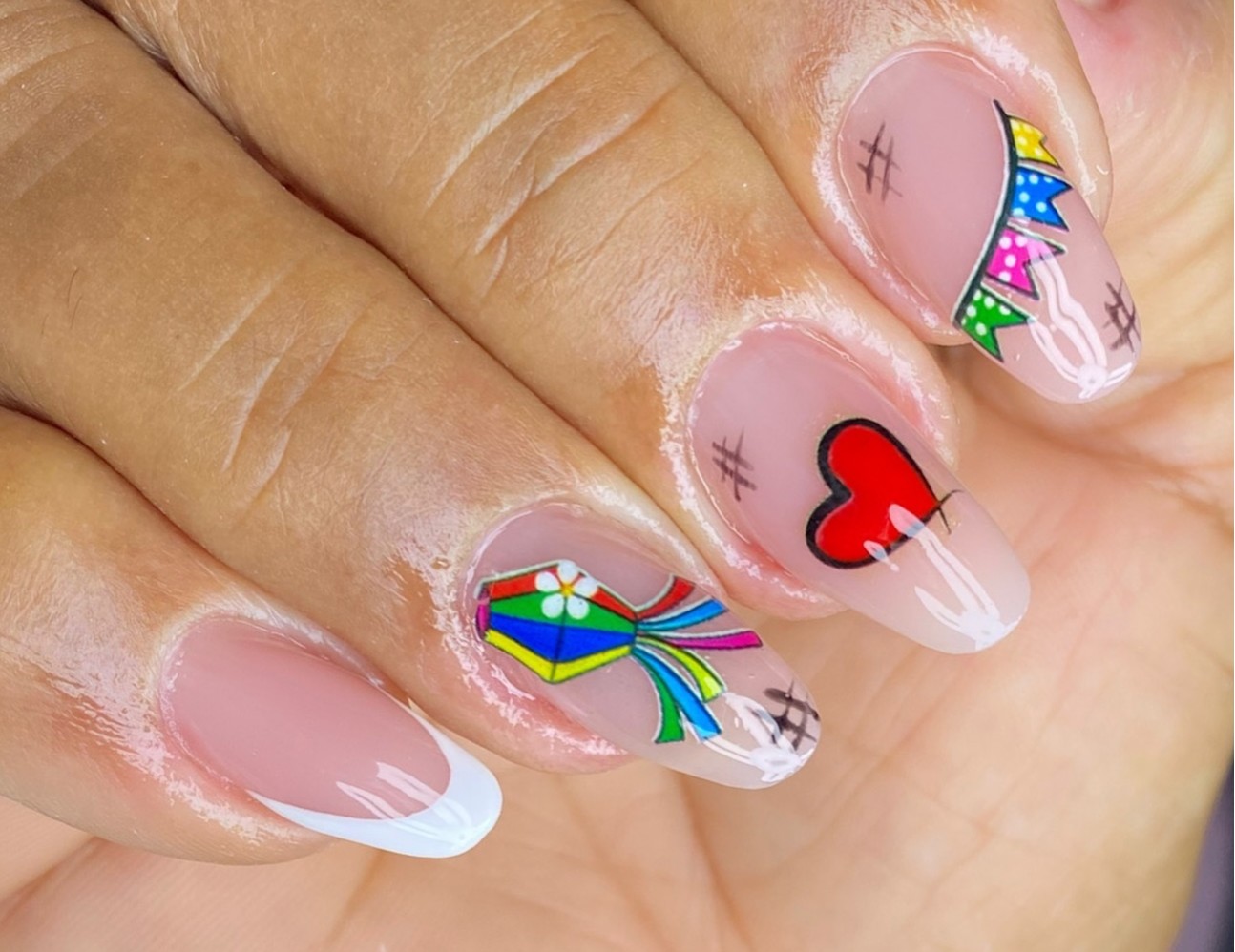 unha decorada junina