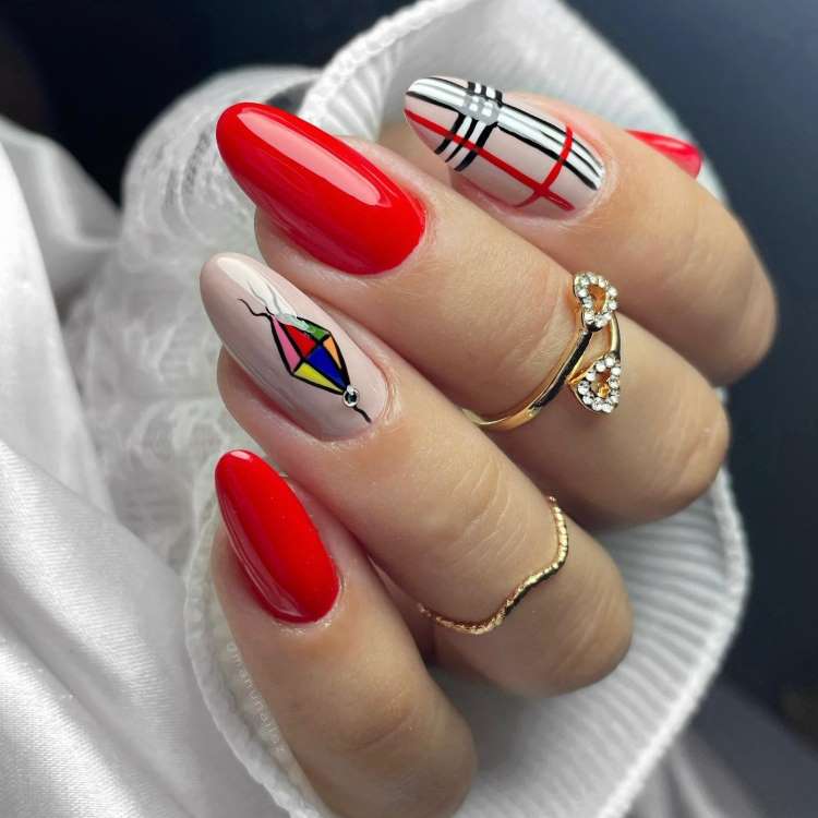 Formatos de unhas que combinam com a nail art junina