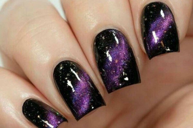 unha decorada marmorizada