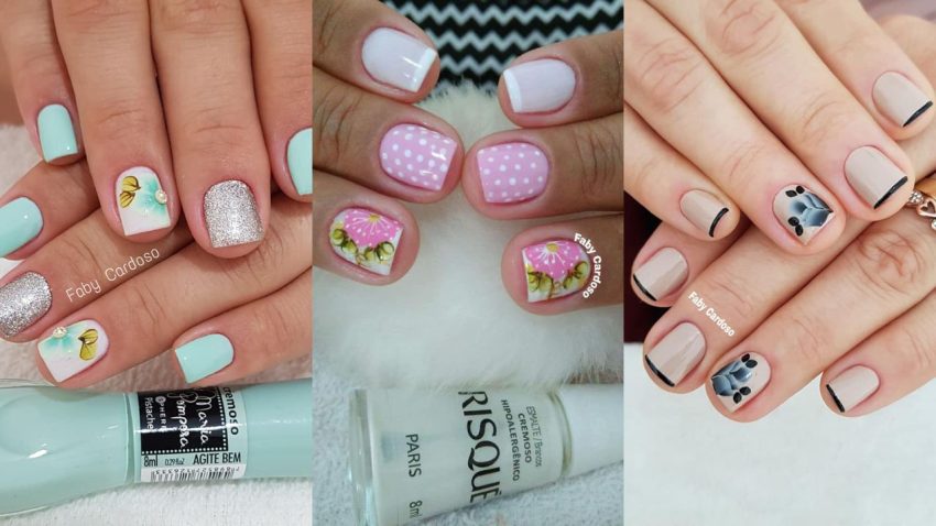 Francesinha Moderna e Minimalismo: Ideias de Nail Art para Unhas Quadradas Curtas