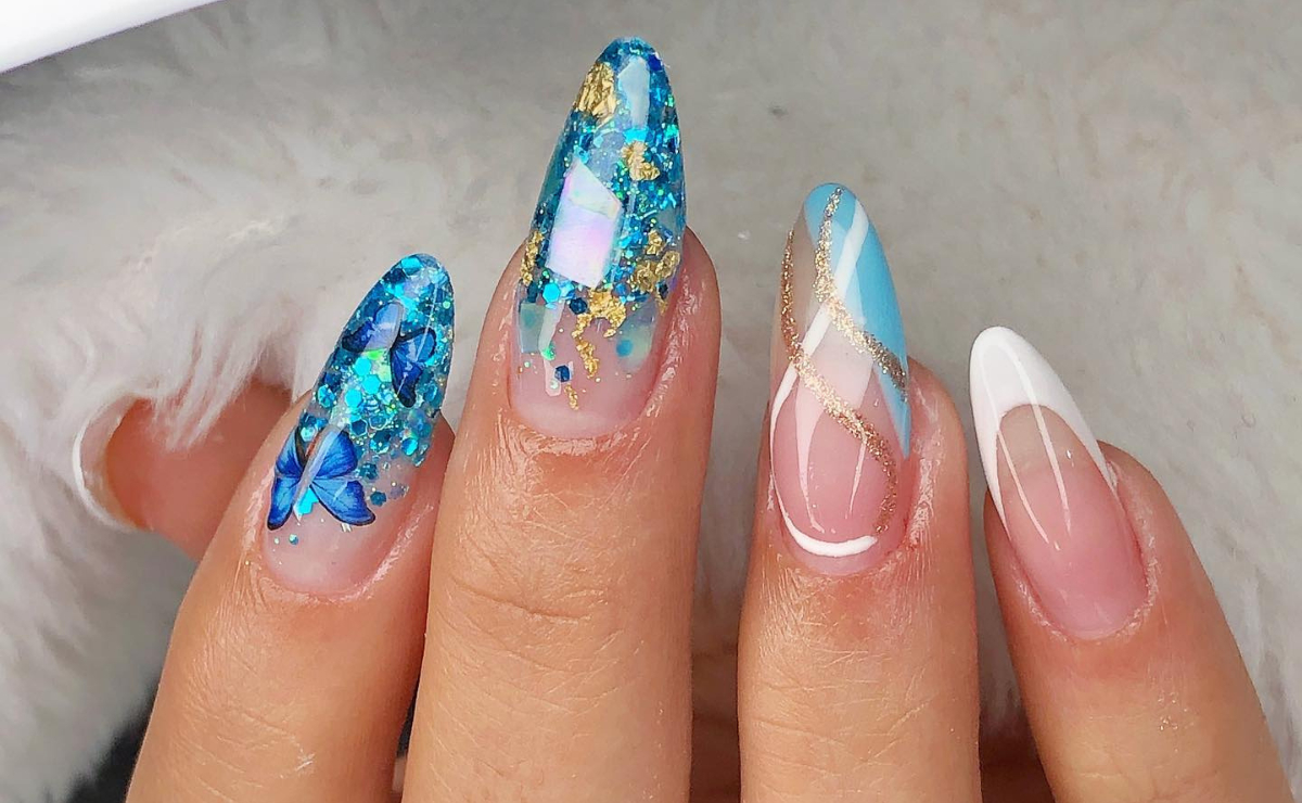 unha gel decoração