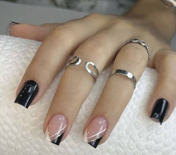 ideias de unhas gel decoradas minimalistas