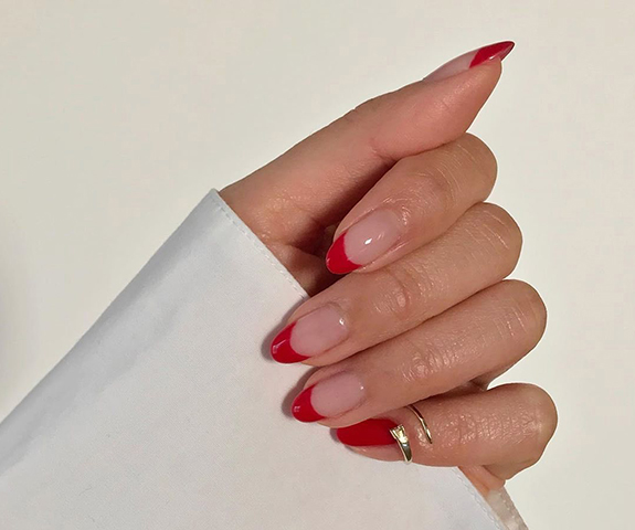 unha vermelha francesinha