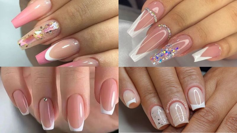 unhas decoradas em gel francesinha cat eye
