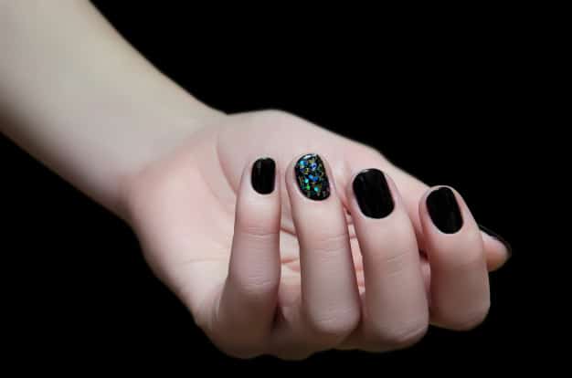 glitter ultra fino vs flocado unhas pretas