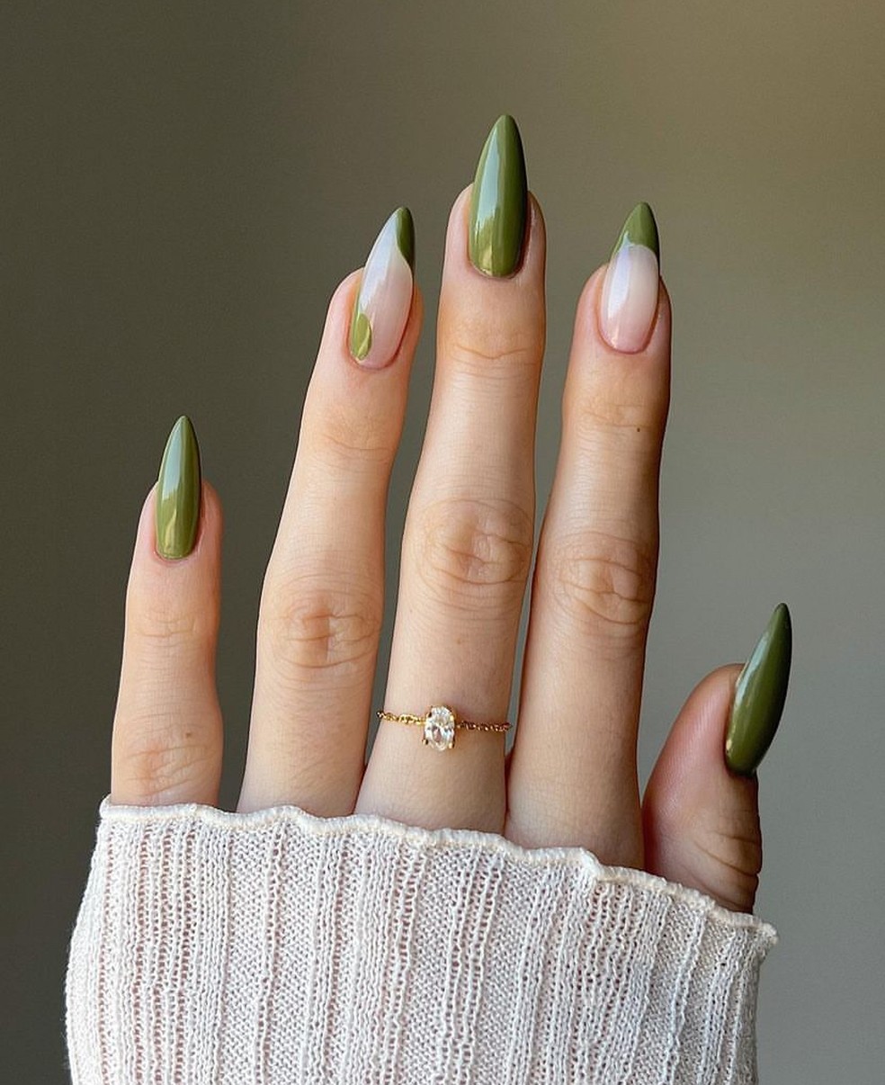 unhas decoradas verde