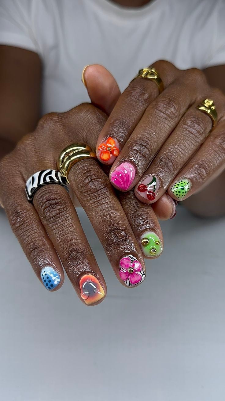 como fazer aura nails em casa passo a passo