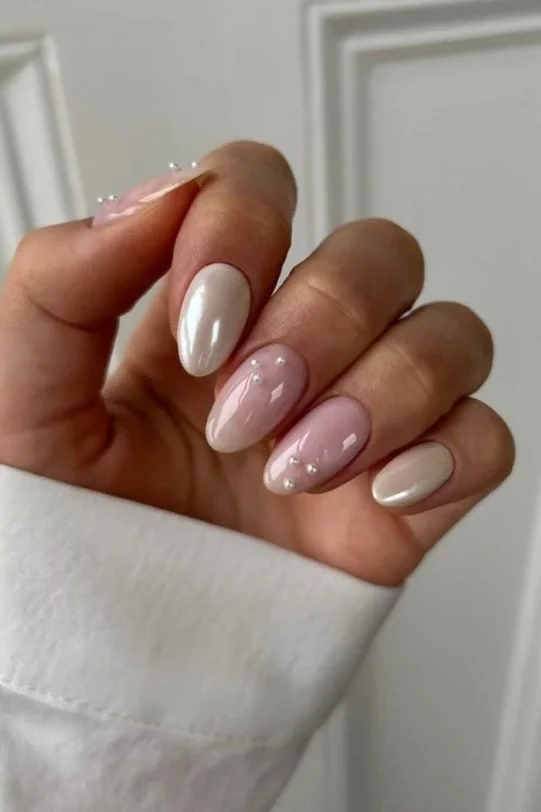 unhas em gel para o ano novo
