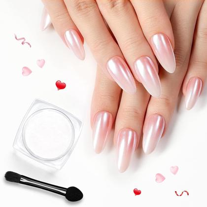 unhas com pó de unha