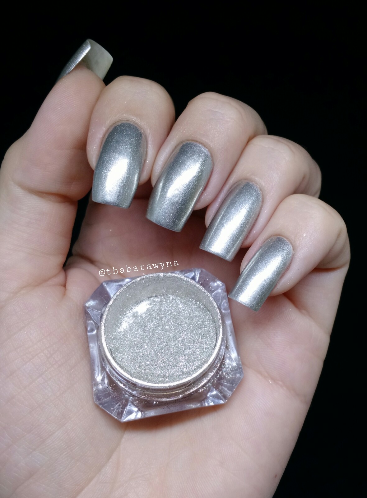 unhas com pó mirror
