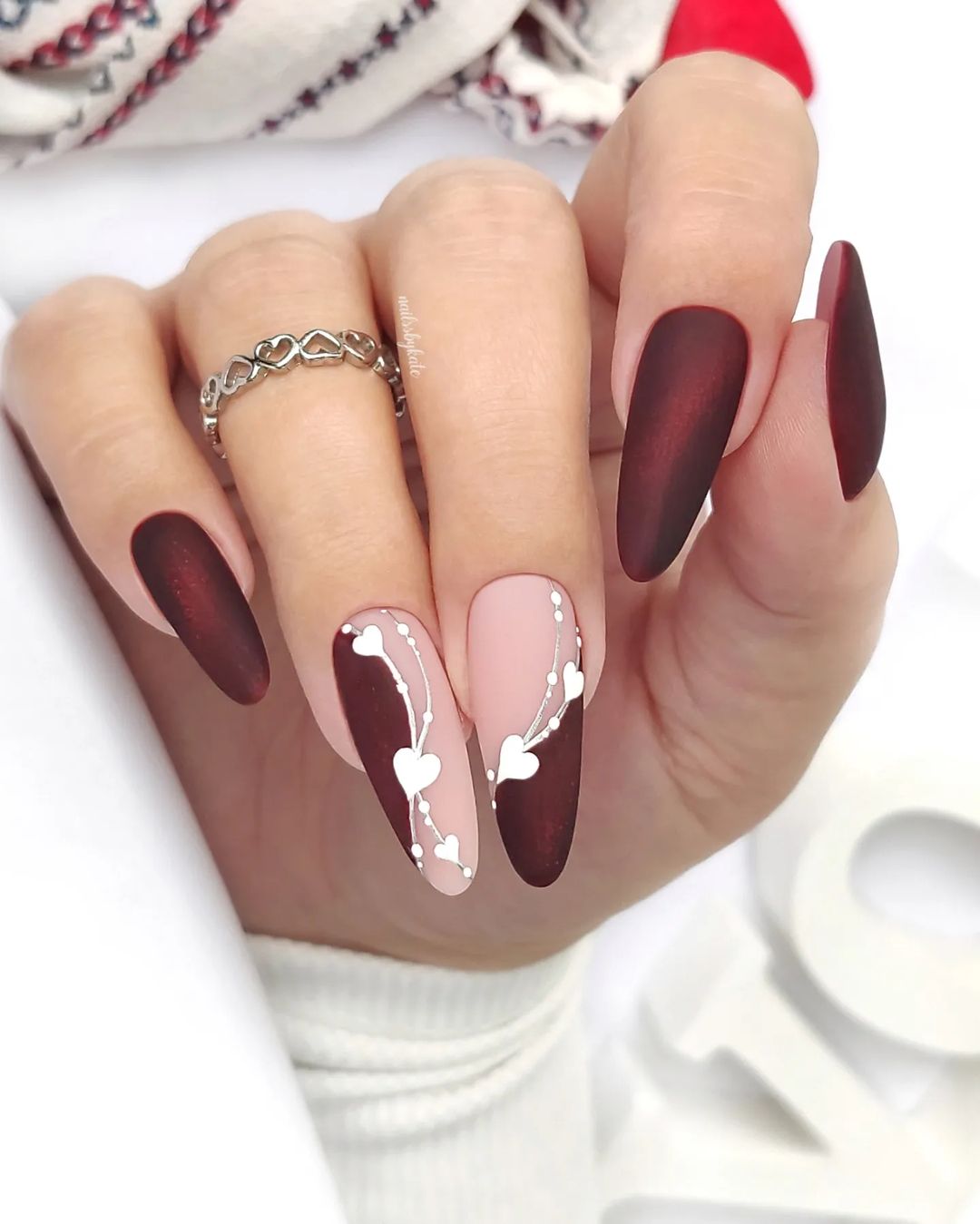 unhas vinho
