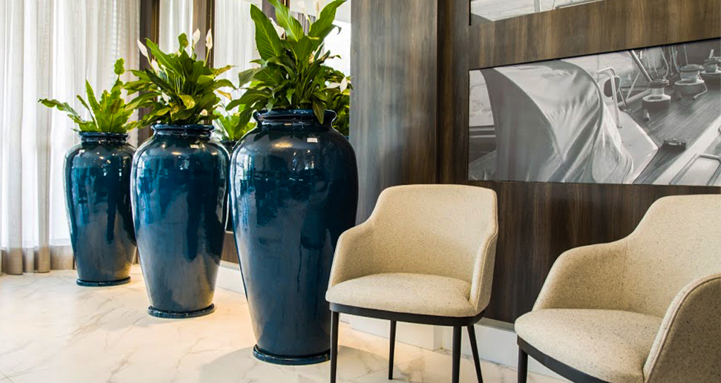 vaso de chão para plantas naturais sala