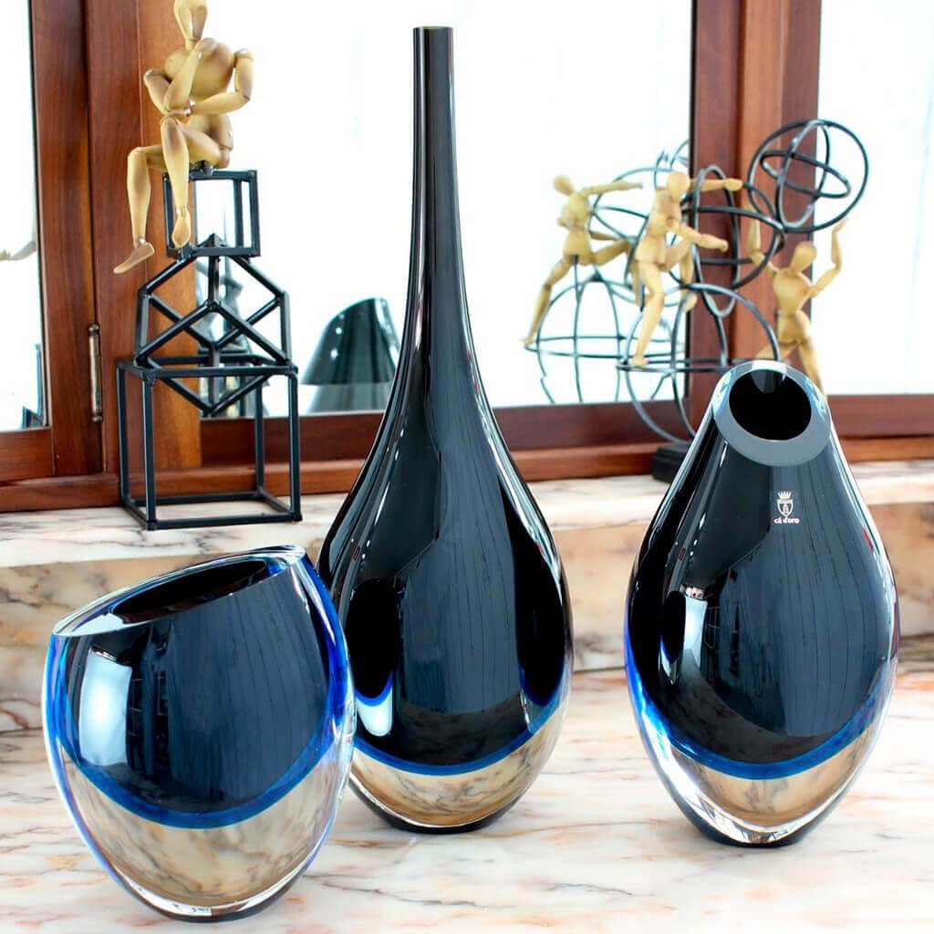 vasos de vidro fumê