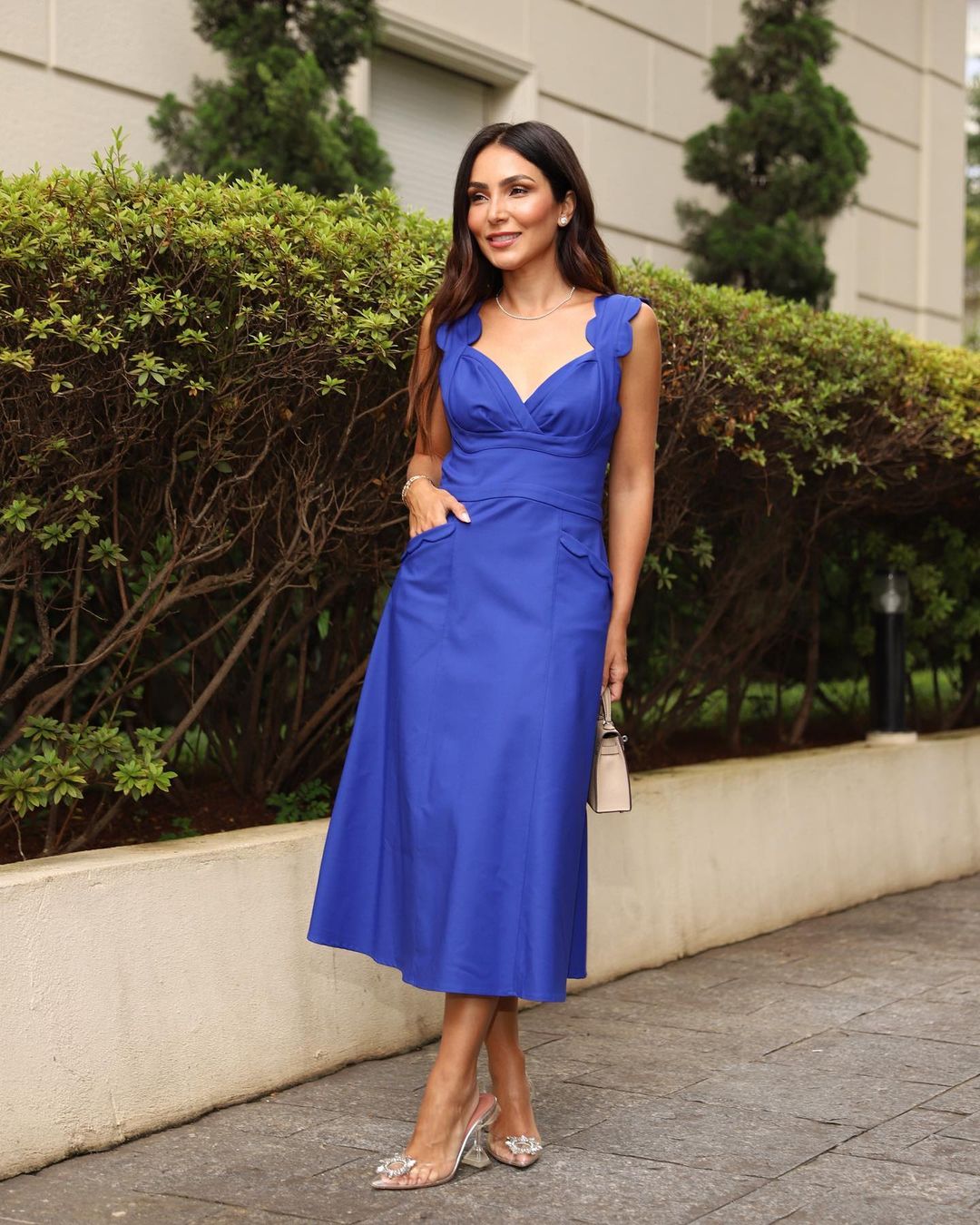 vestido azul royal para madrinha