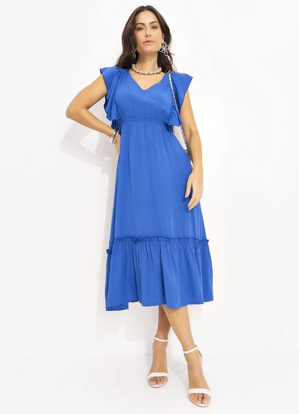 vestido azul royal para formatura