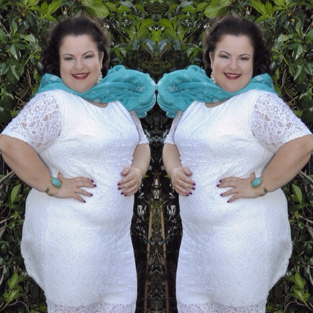 Vestido branco plus size soltinho
