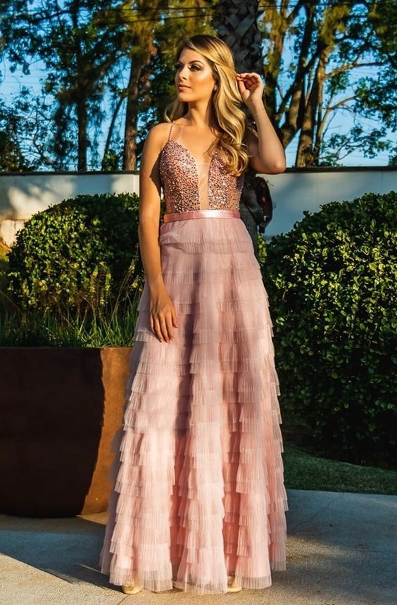 vestido de festa longo dourado