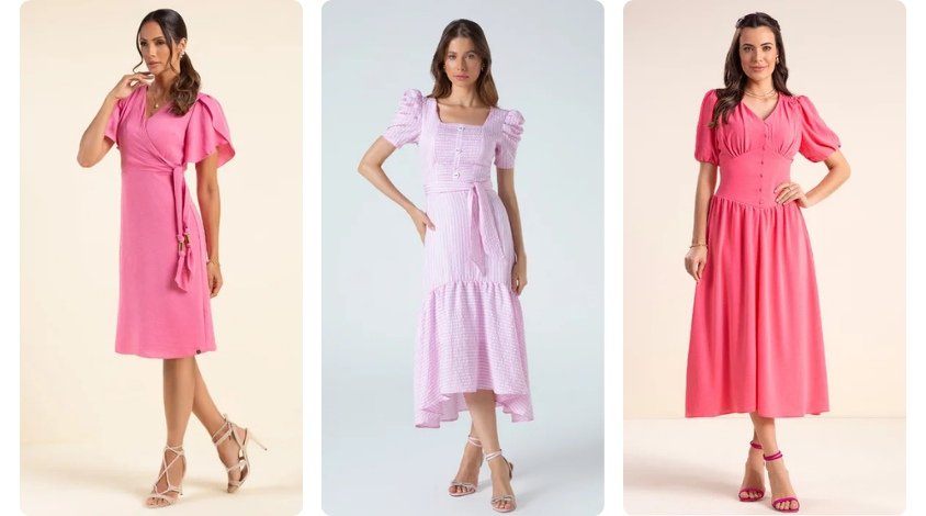 vestido de festa pink