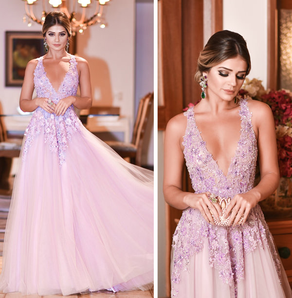 vestido de festa pink