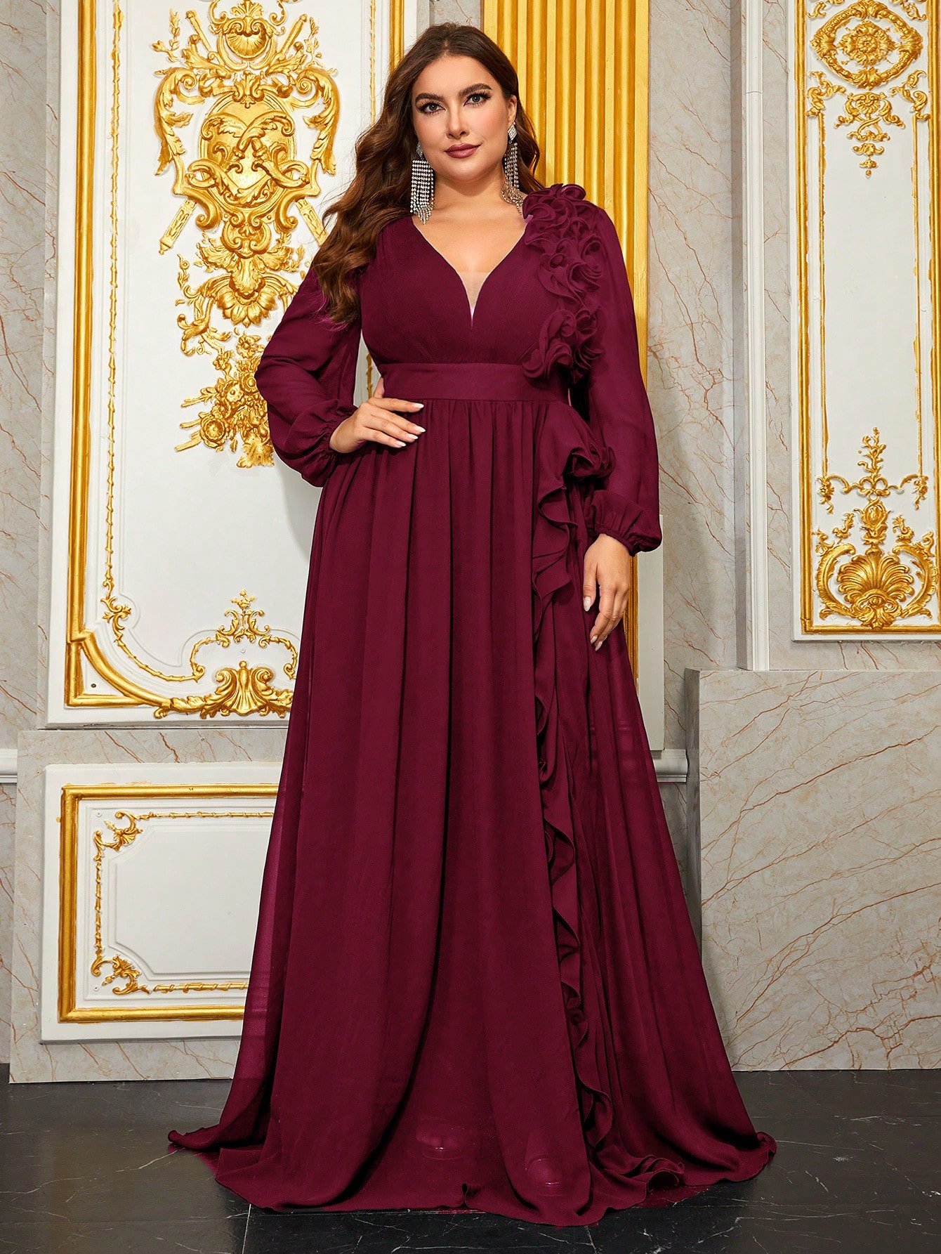 vestido de festa plus size longo
