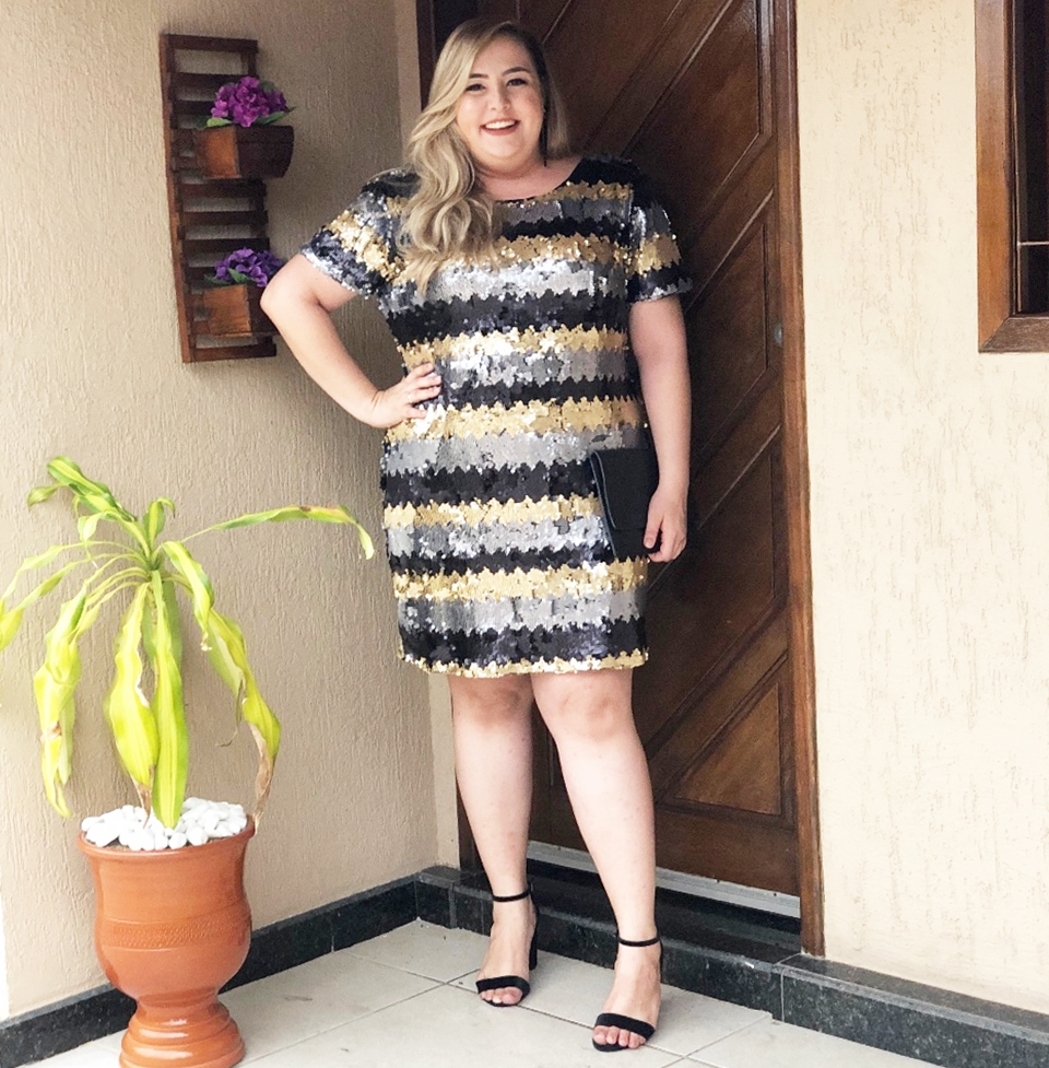 vestido de festa plus size preto