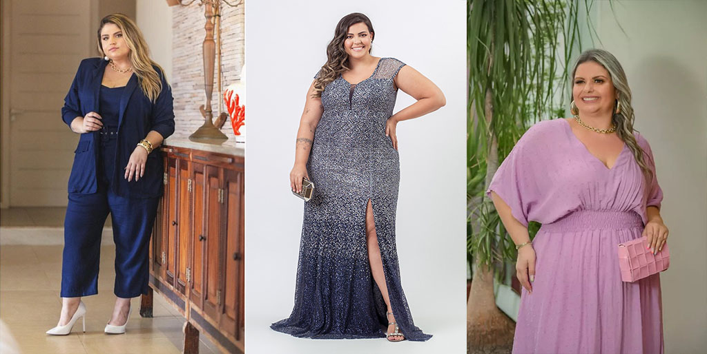 vestido de festa plus size com babados