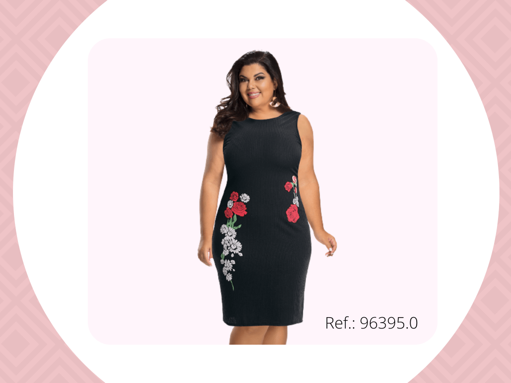 vestido de festa plus size decote V