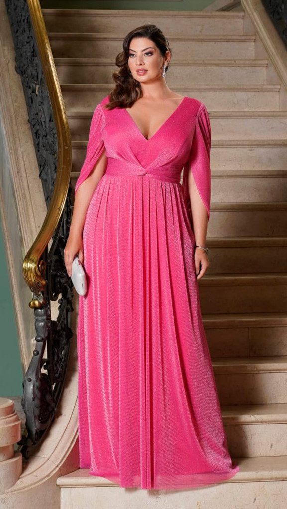 vestido de festa plus size estampado