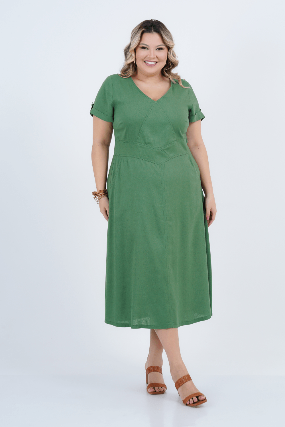 vestido de linho soltinho