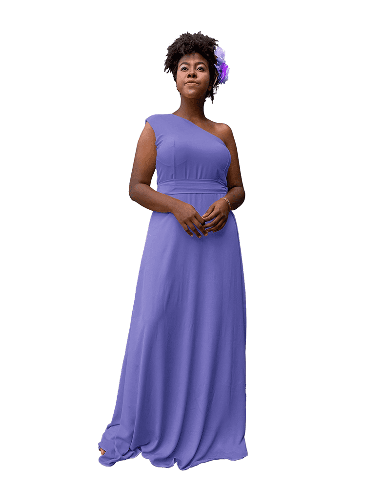 vestido madrinha roxo com renda