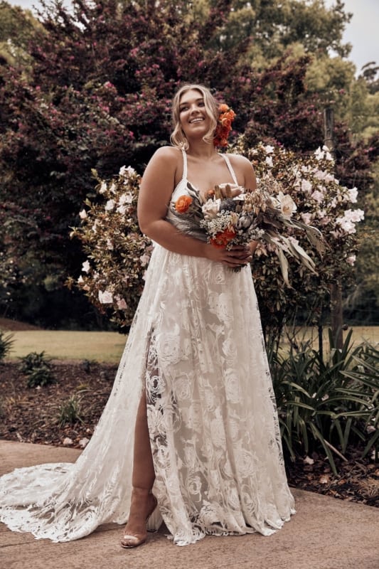 vestido de noiva boho floresta