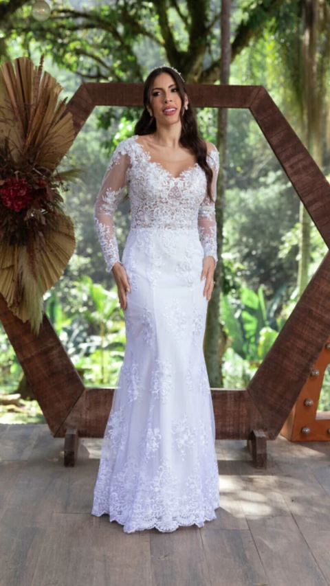Vestido de noiva civil vintage