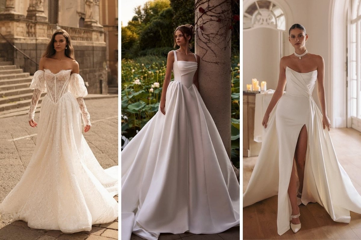 vestido de noiva gola alta