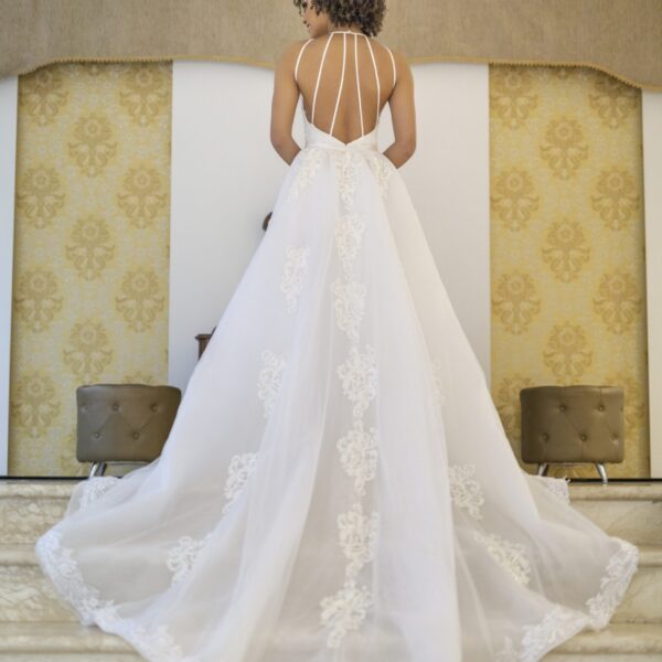 vestido de noiva gola alta