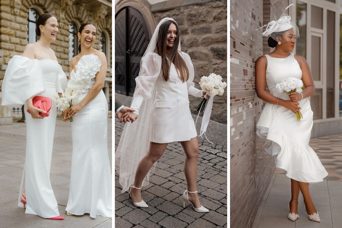 vestido de noiva princesa vs minimalista para igreja