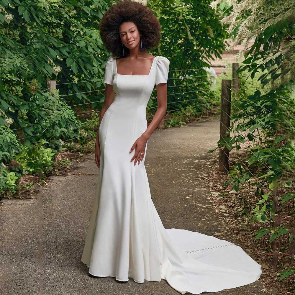 vestido de noiva manga caida