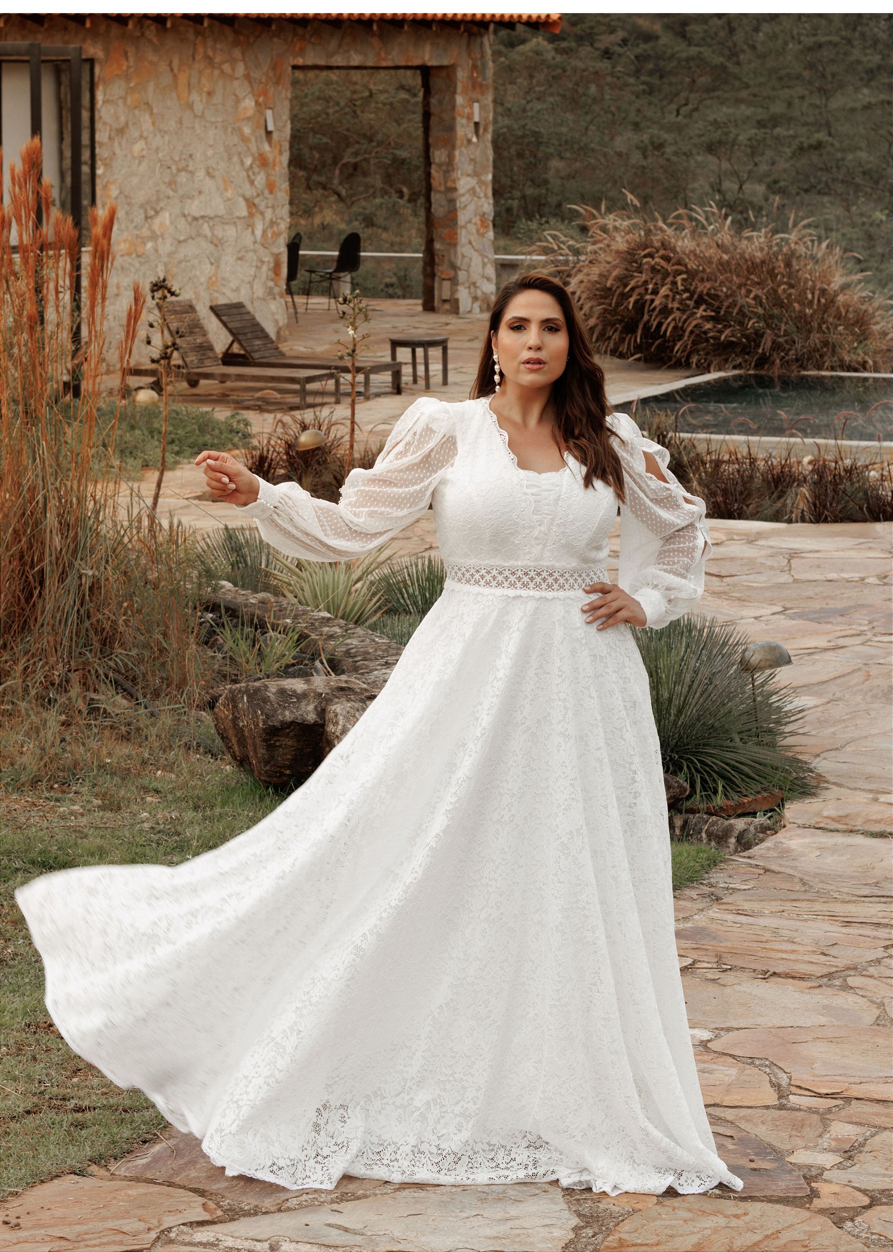 vestido de noiva plus size sereia