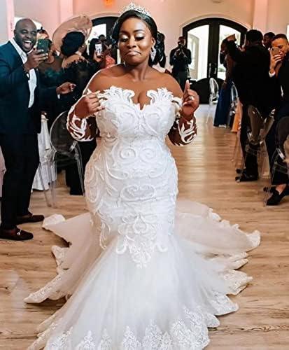 vestido de noiva plus size com mangas longas