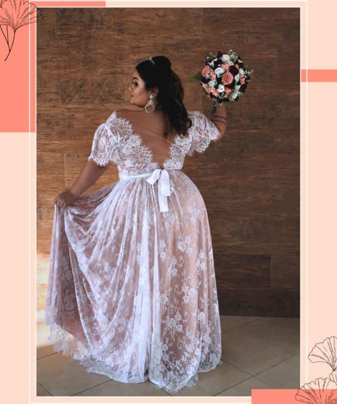 vestido de noiva plus size renda