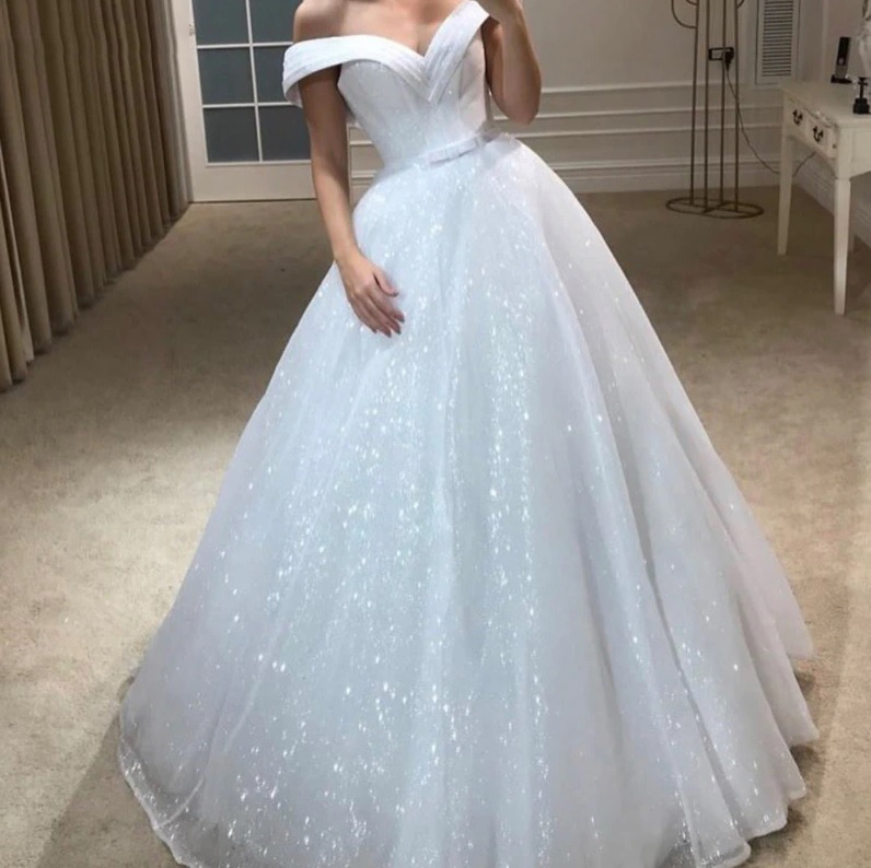 vestido de noiva princesa com tule brilhante