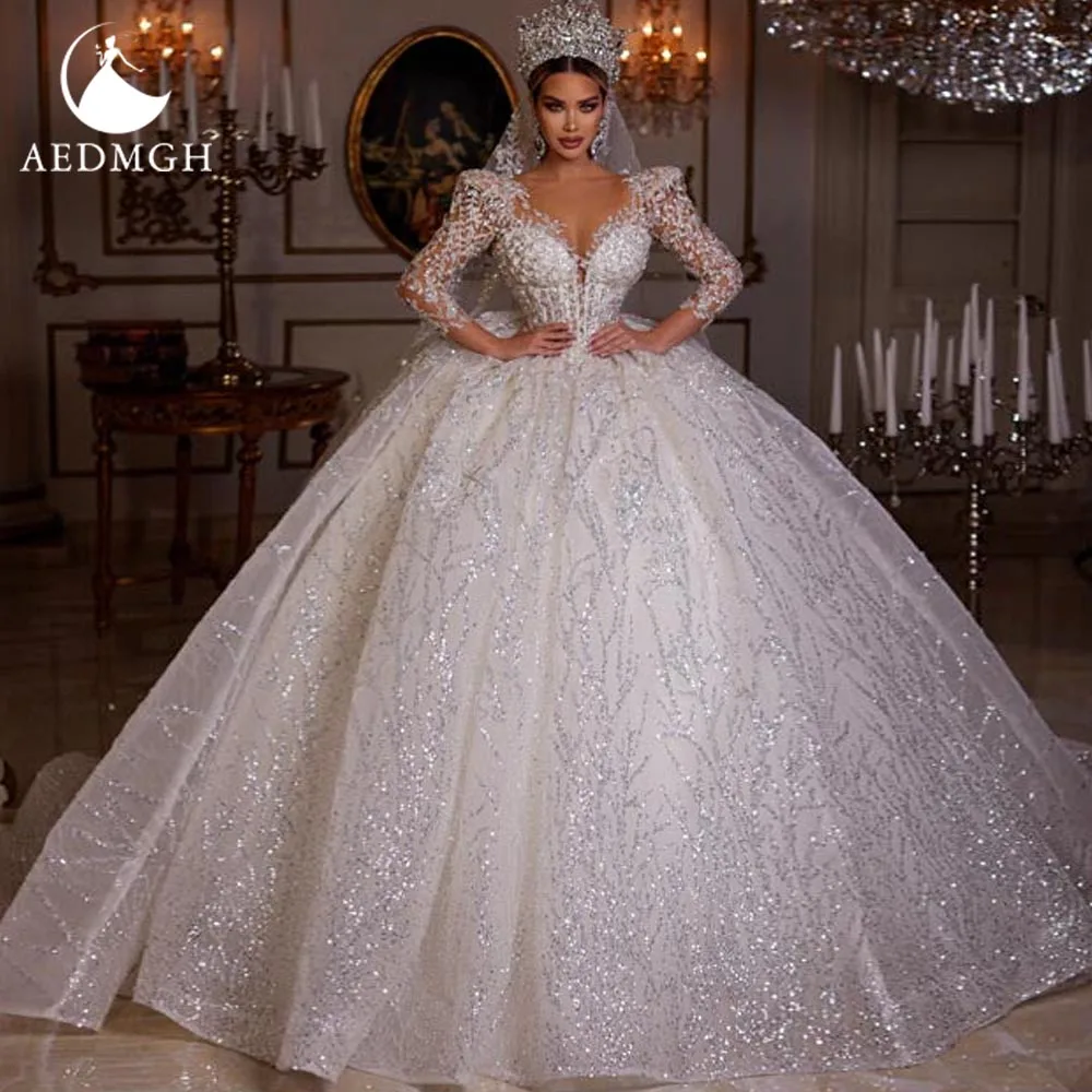 vestido de noiva princesa com tule brilhante