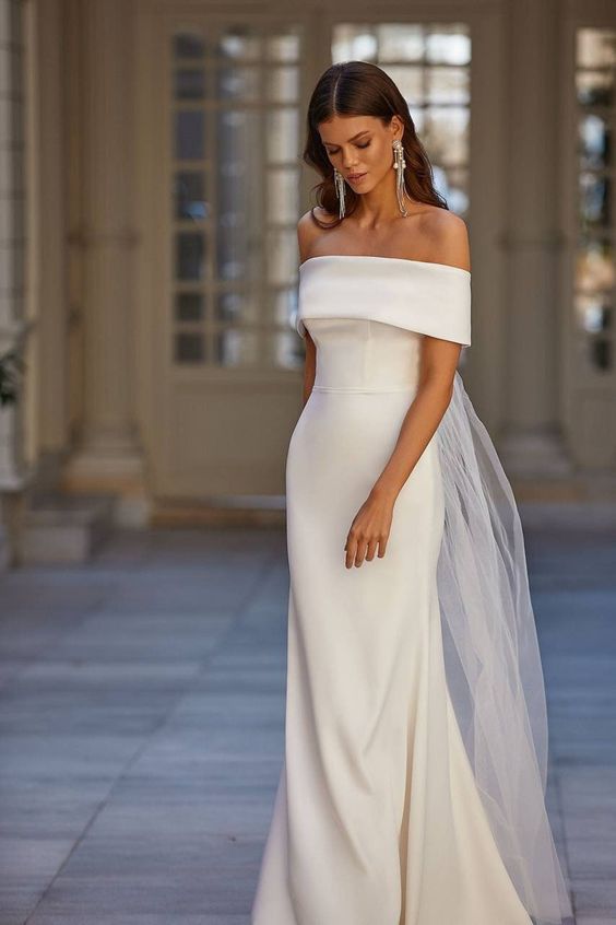 vestido de noiva simples off white