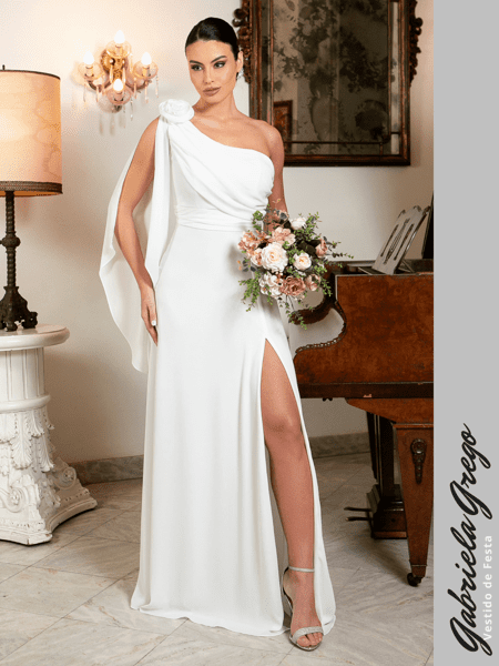 vestido de noiva simples e elegante curto
