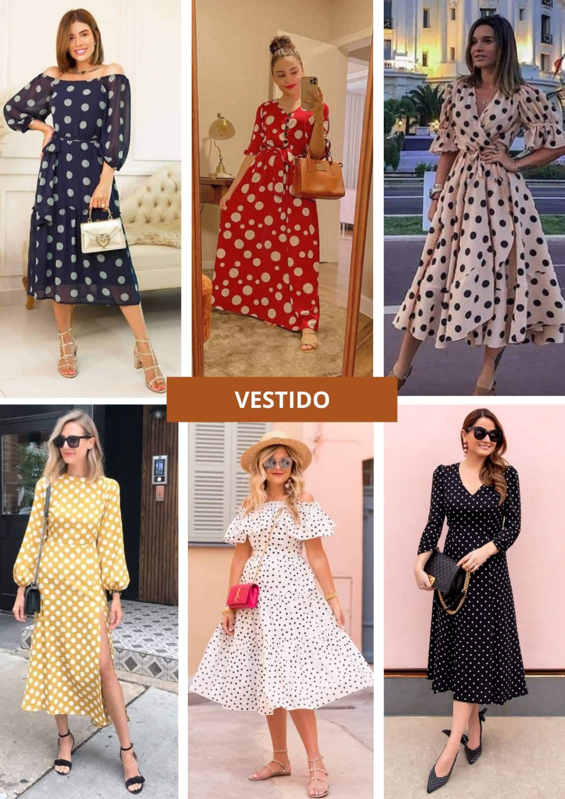 inspiração vestido de poá para festa