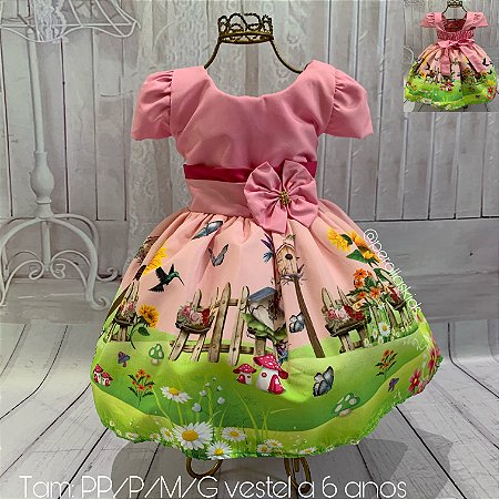 vestido jardim encantado com flores