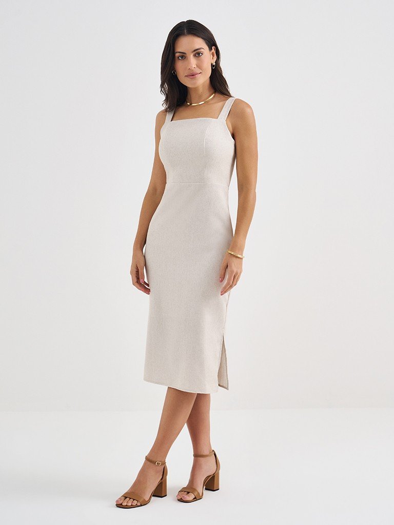 vestido de linho curto