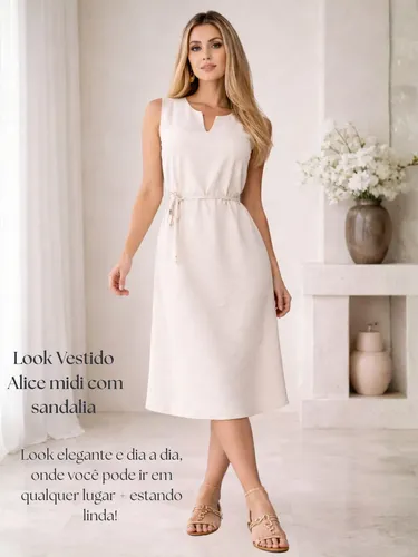 vestido de linho longo