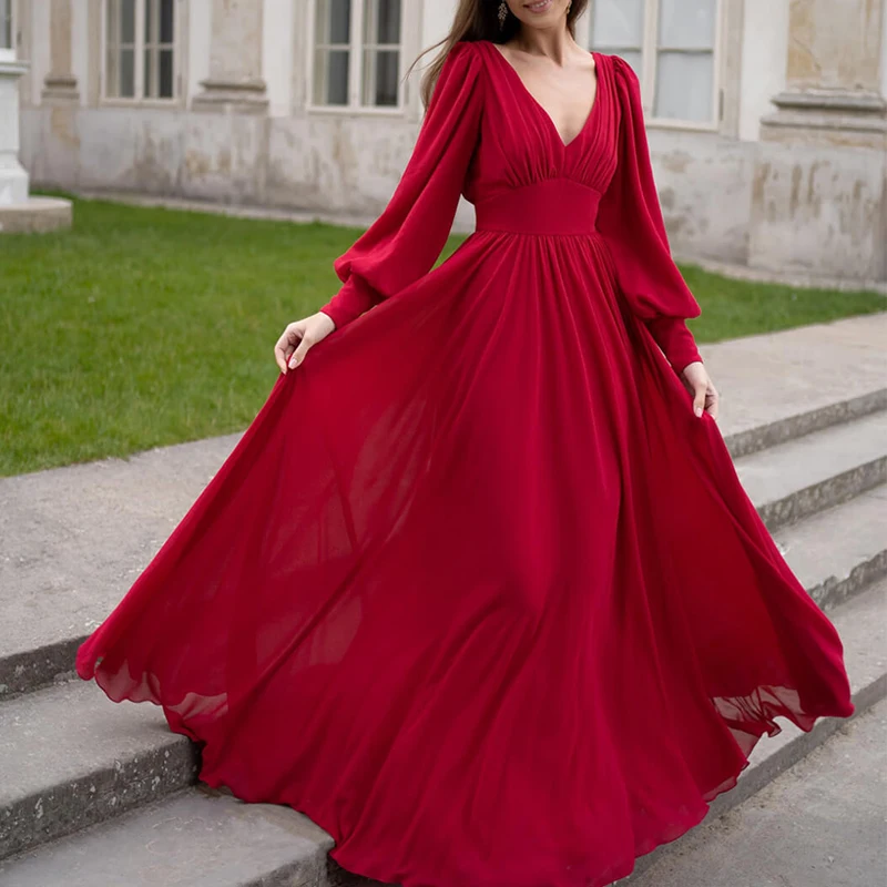 vestido manga longa festa