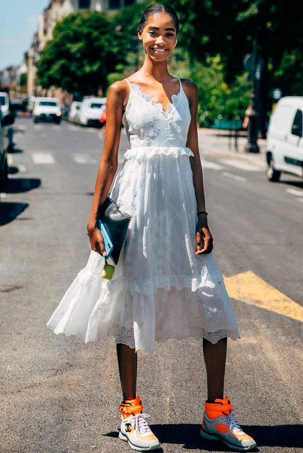 vestido midi branco para formatura