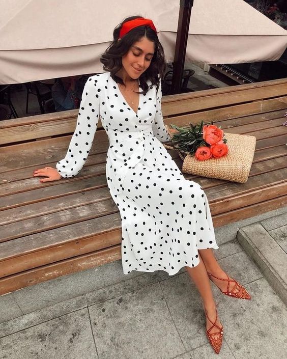Vestido midi casual justo